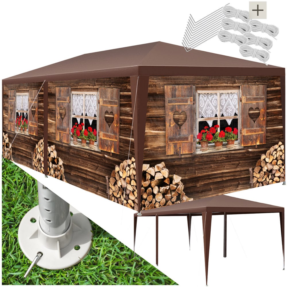 tectake Alpine Removable Side Panels Gazebo 600 x 300cm Image 2