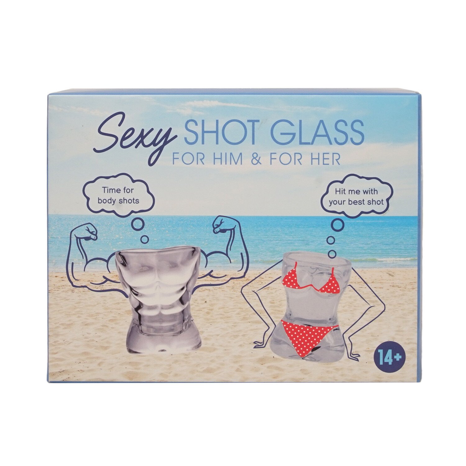 Pack of 2 Sexy Shot Glasses - Clear Image 2