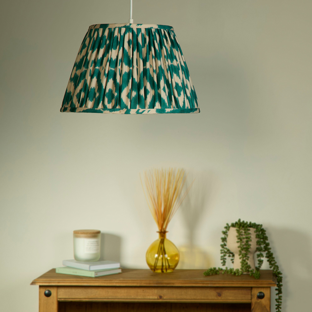 Lighting Collection Ikat Pleat Gathered Ceiling Lamp Shade Image 2