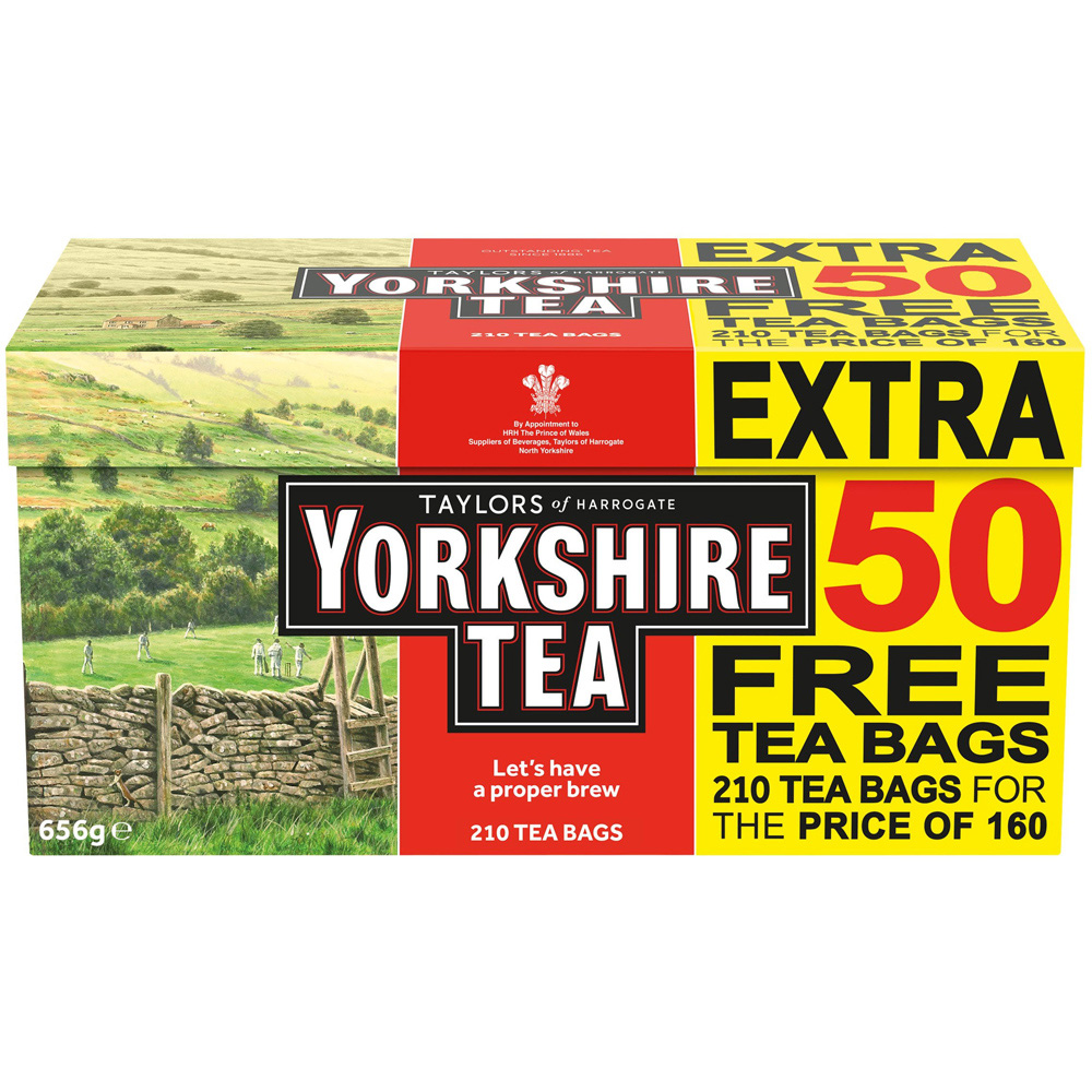 Taylors of Harrogate Yorkshire Tea 160 + 50 Free Tea Bags 656g Image