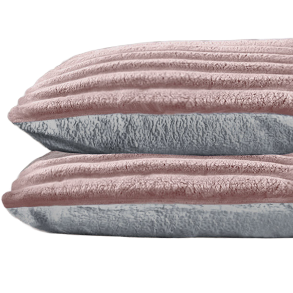 Velosso Blush Jumbo Cord Pillowcase 2 Pack Image 1