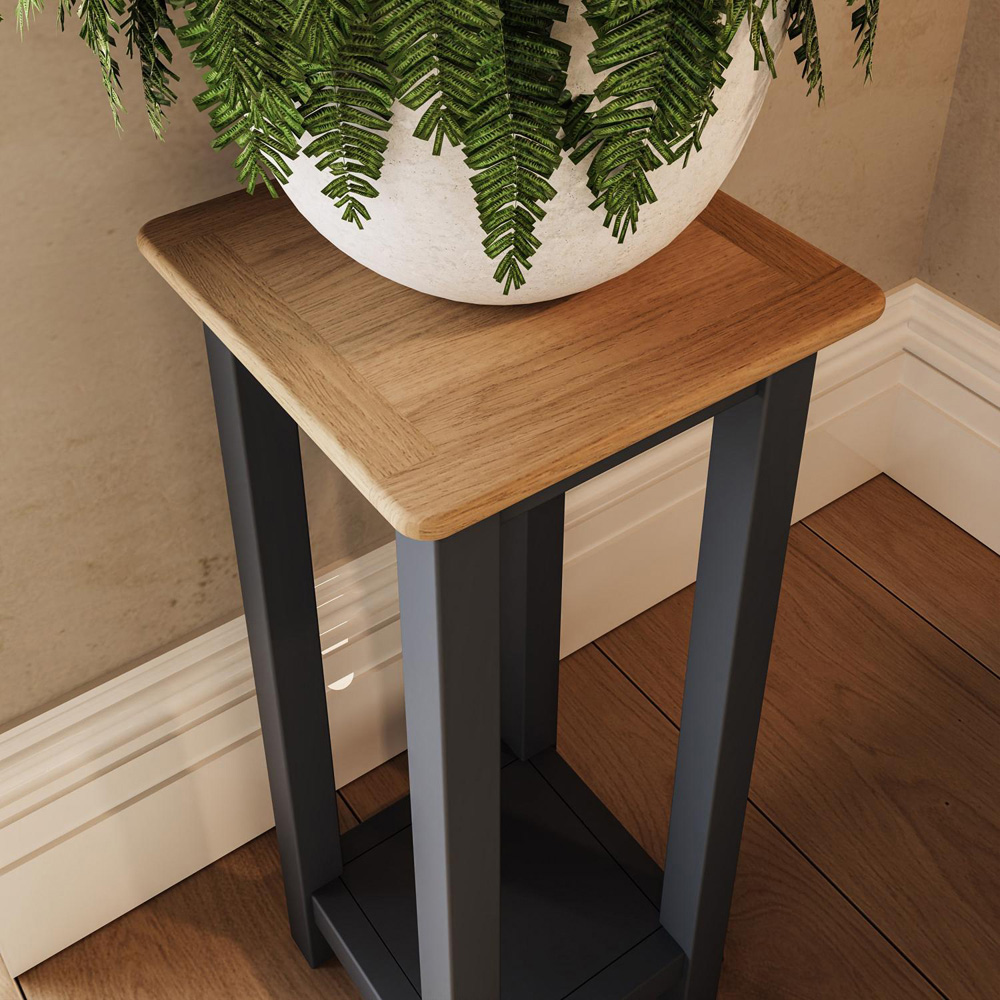 FWStyle Taberno Single Shelf Graphite Blue and Oak Side Table Image 5