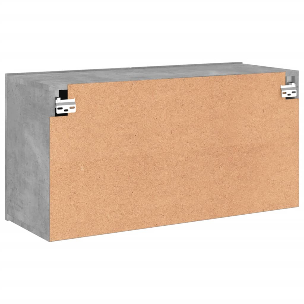 vidaXL 2 Door Concrete Grey Wall Mounted TV Cabinet Image 8
