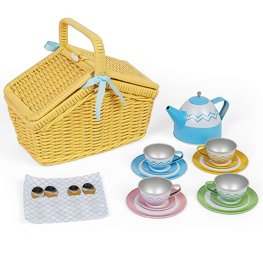 Bigjigs Toys Kids Picnic Basket Playset Image 2