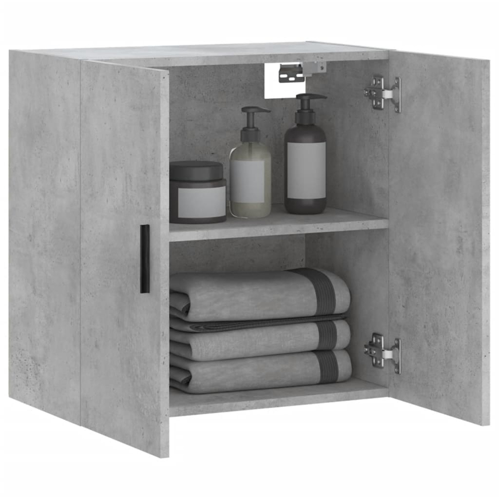 vidaXL 2 Door Concrete Grey Wall Cabinet Image 4