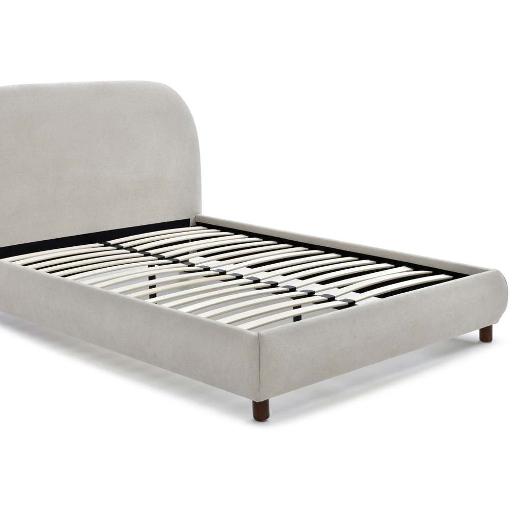 Nova King Size Natural Boucle Upholstered Bed Frame with Headboard Image 2