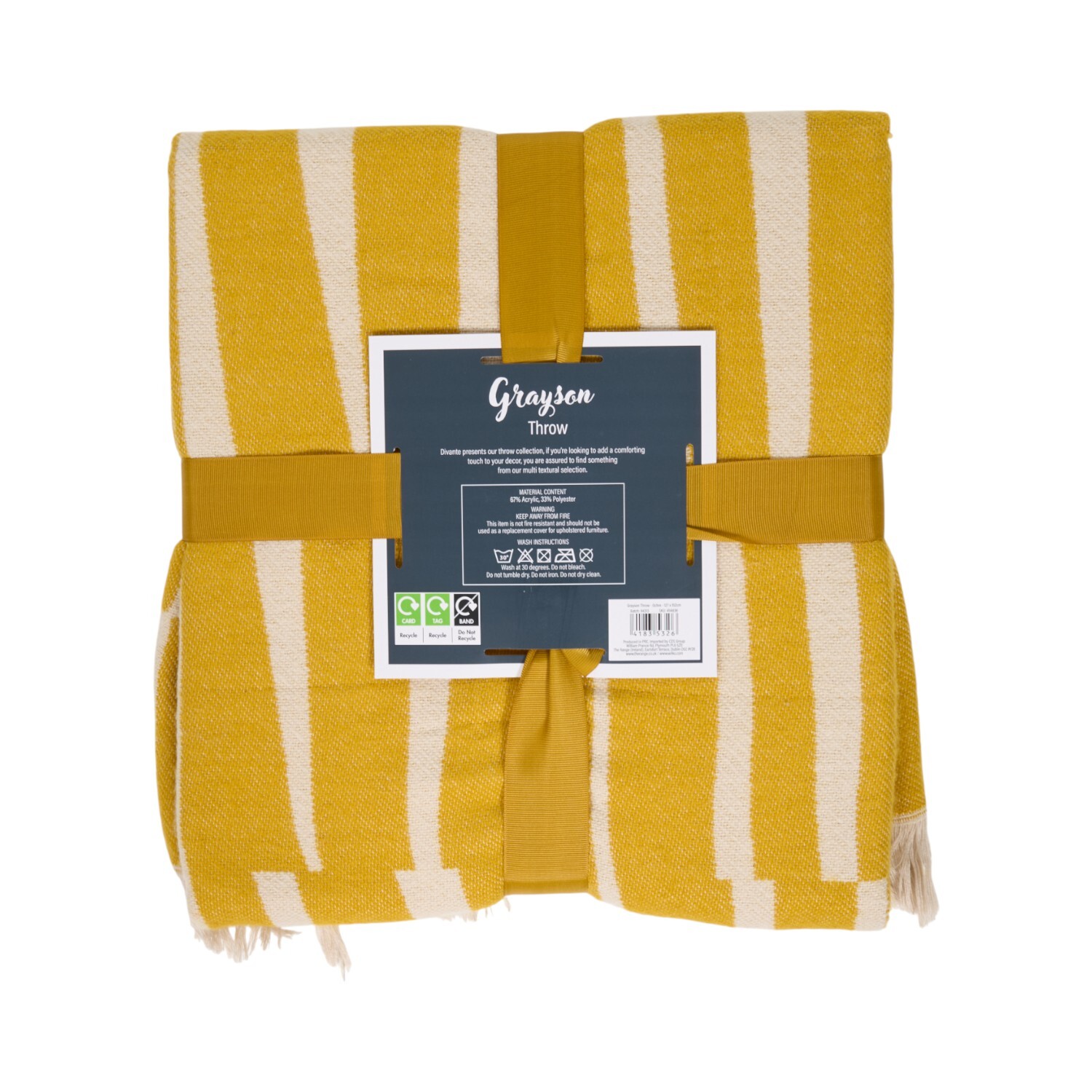 Grayson Woven Throw Ochre Image 2