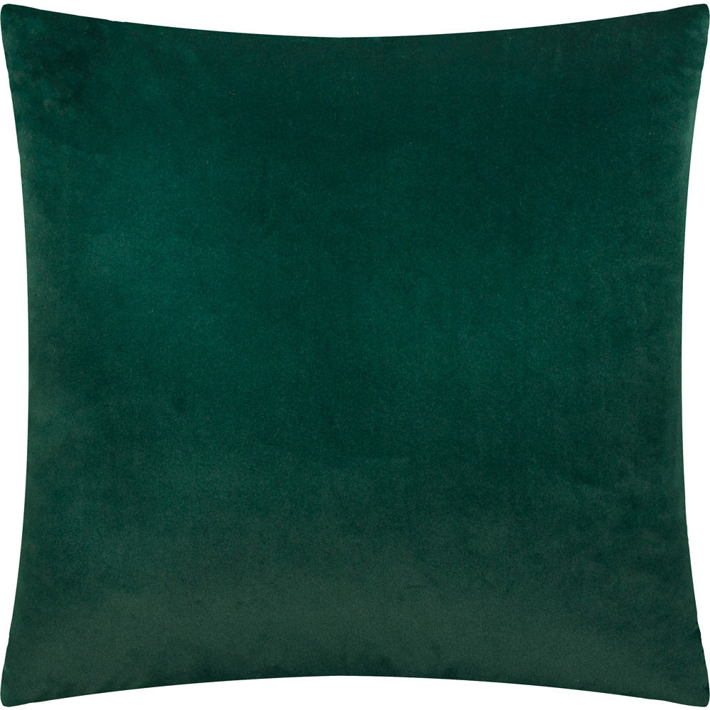 Paoletti Savoy Stripe Emerald Velvet Cushion 50 x 50cm Image 2