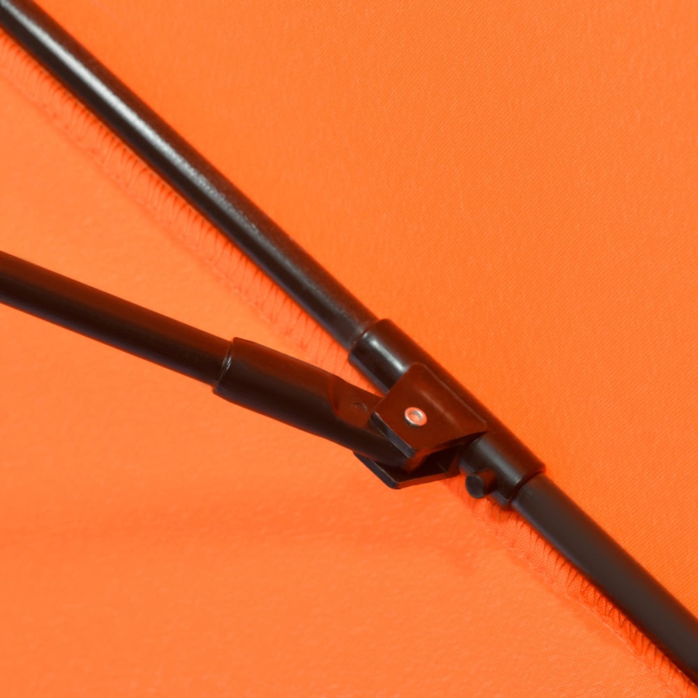 Outsunny Orange Crank and Tilt Parasol 2.6m Image 3