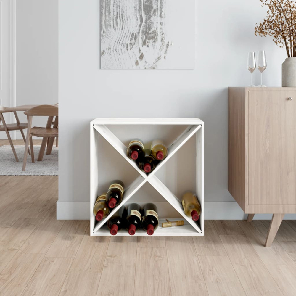 vidaXL 4 Shelf White Freestanding Wine Cabinet Image 5
