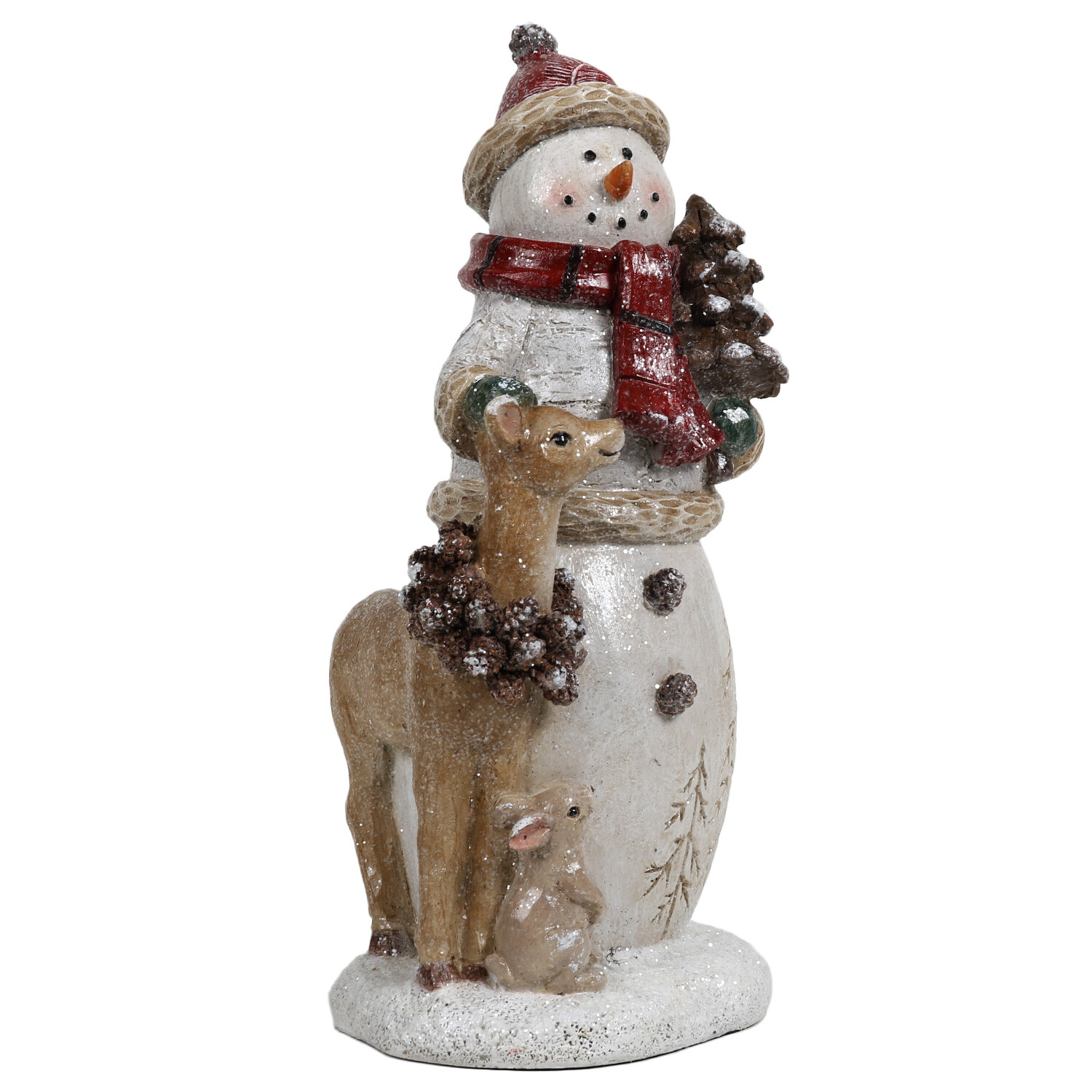Alpine Lodge White Snowman Christmas Ornament Image 3