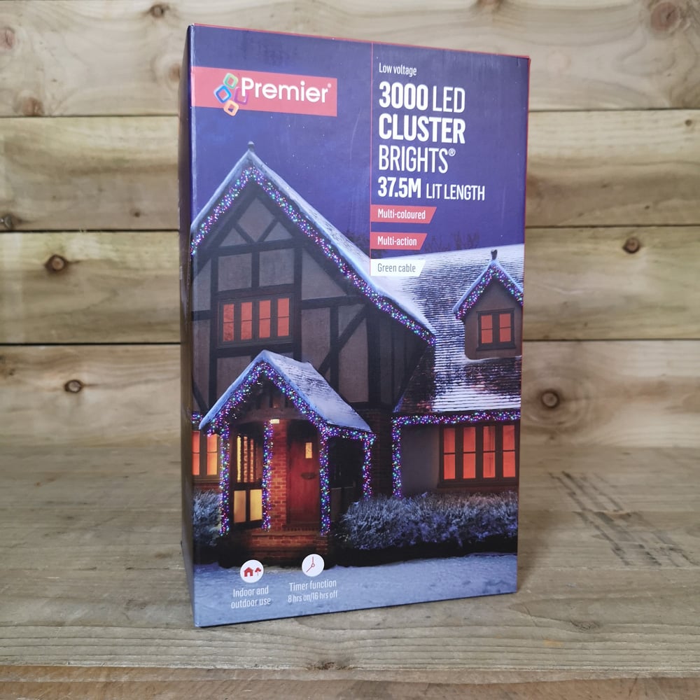 Premier ClusterBrights 3000 Multicolour LED Multi-Function Green Cluster Light 37.2m Image 9