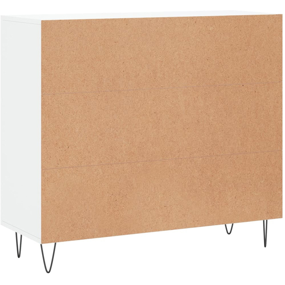 vidaXL 3 Door White Sideboard Image 8