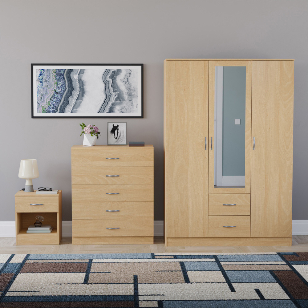 VIDA DESIGNS Riano Pine 3 Piece Bedroom Furniture Set Image 2