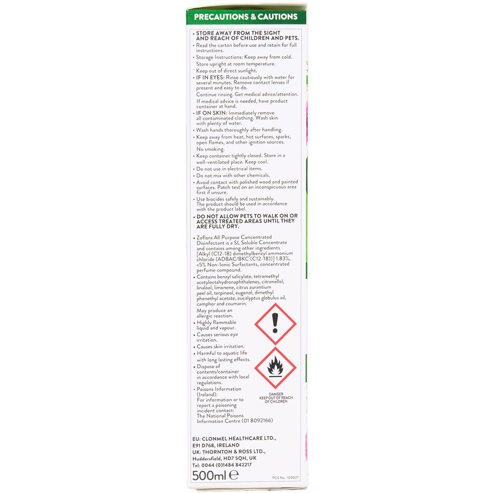 Zoflora All Purpose Concentrated Disinfectant Country Garden Image 6