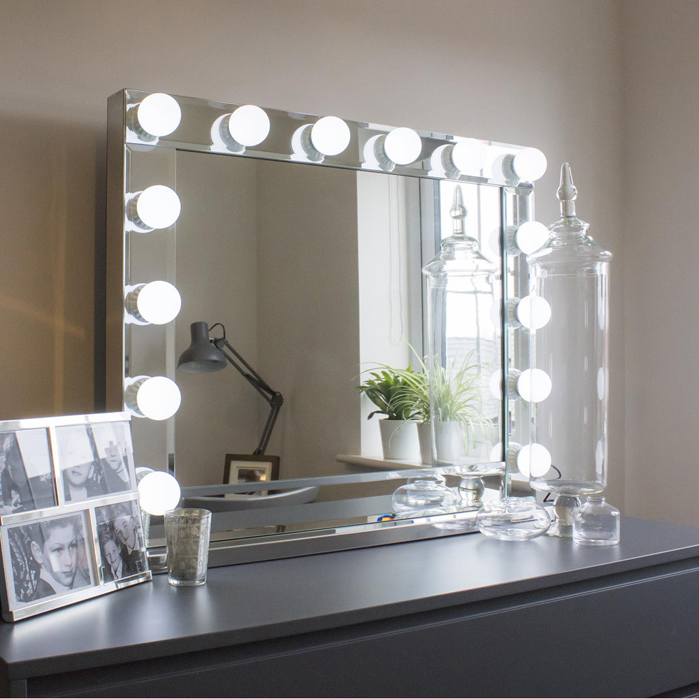 Jack Stonehouse White Clara Hollywood Vanity Mirror with 14 LED Image 2