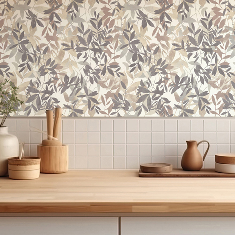 Arthouse Botanical Leaves Natural Wallpaper Image 3