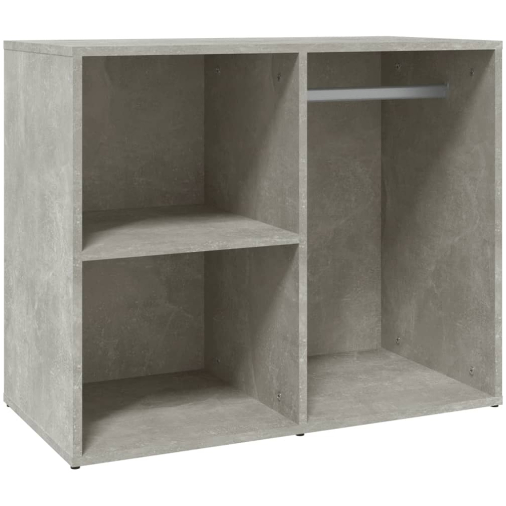 vidaXL 3 Shelf Concrete Grey Engineered Wood Dressing Cabinet Image 2