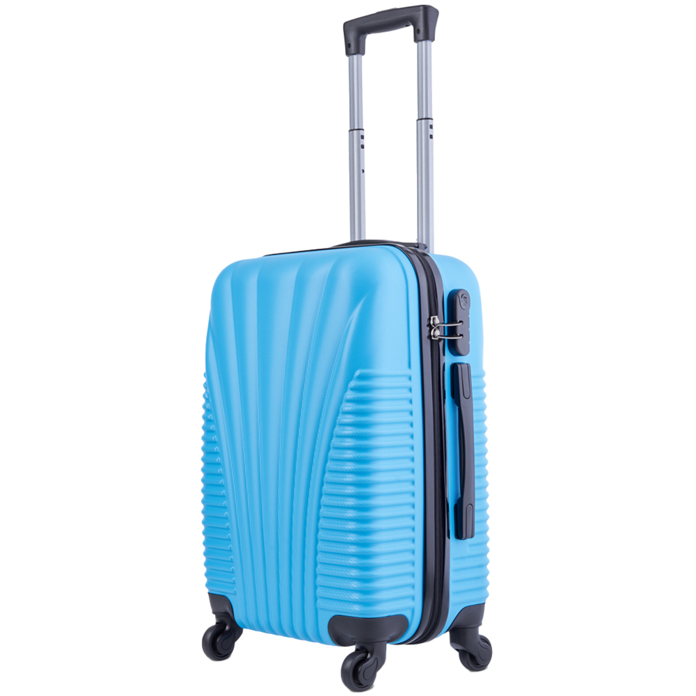 SA Products Sky Blue Hardshell Airline Approved Cabin Suitcase Image 1