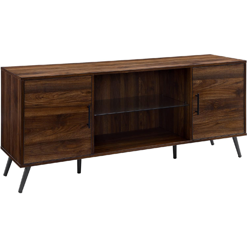 Centurion Portobello 2 Door 2 Shelf Luxury Walnut TV Cabinet Image 3