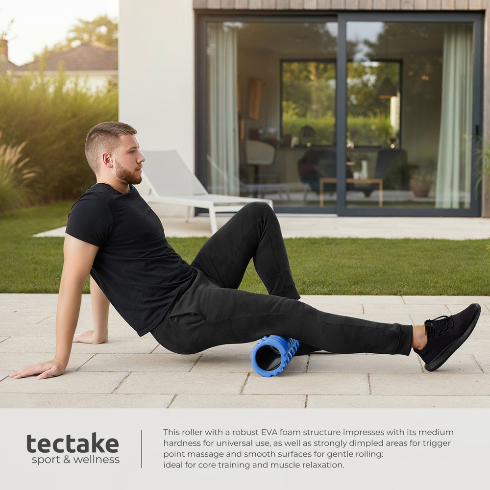 tectake Blue Textured Surface Foam Roller 2 Pack Image 4