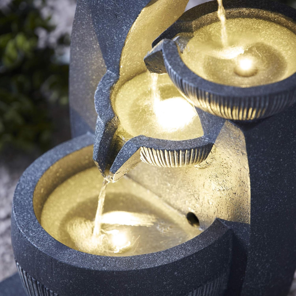 Serenity 4-Tier Cascading Deep Bowl Mains Powered Water Feature Image 3