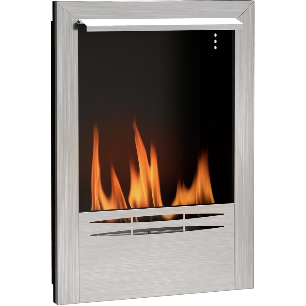 HOMCOM Chrome Stainless Steel Bioethanol Fireplace Insert Image 1