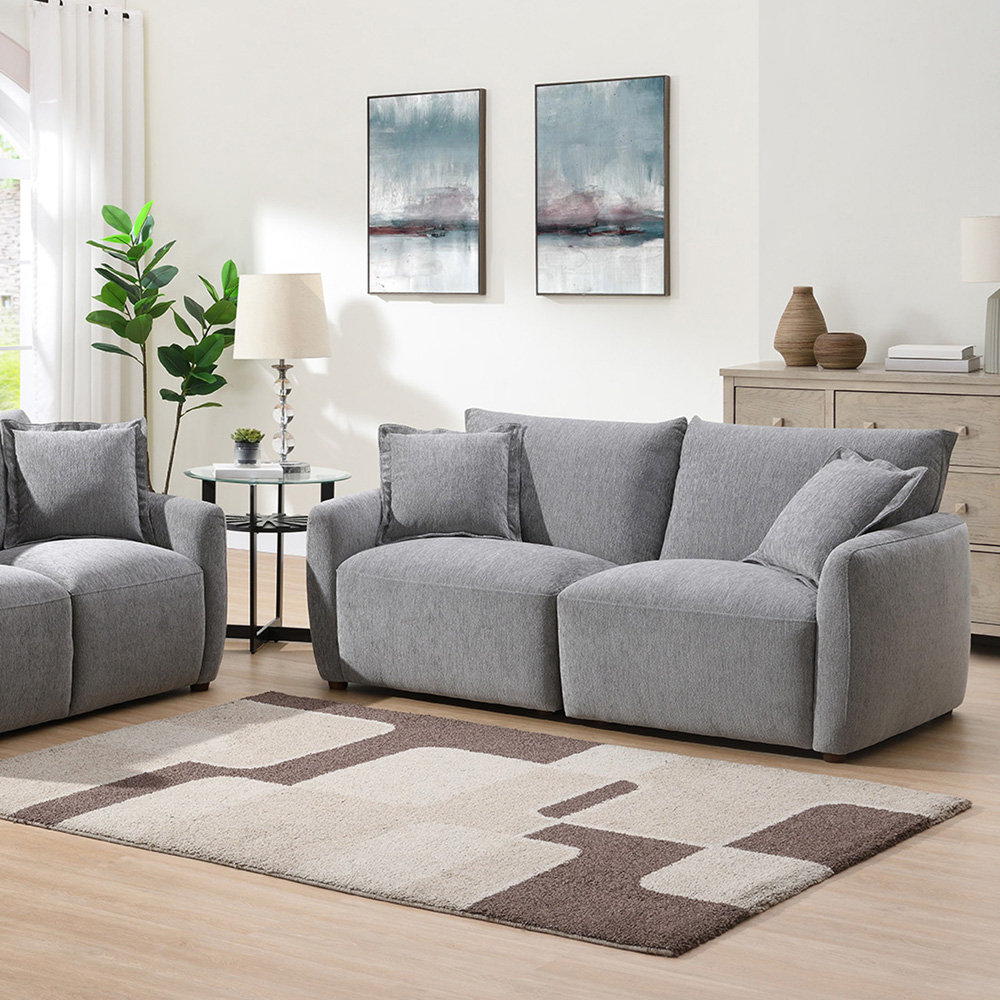 Bedford 3 Seater Light Grey Sofa Image 3