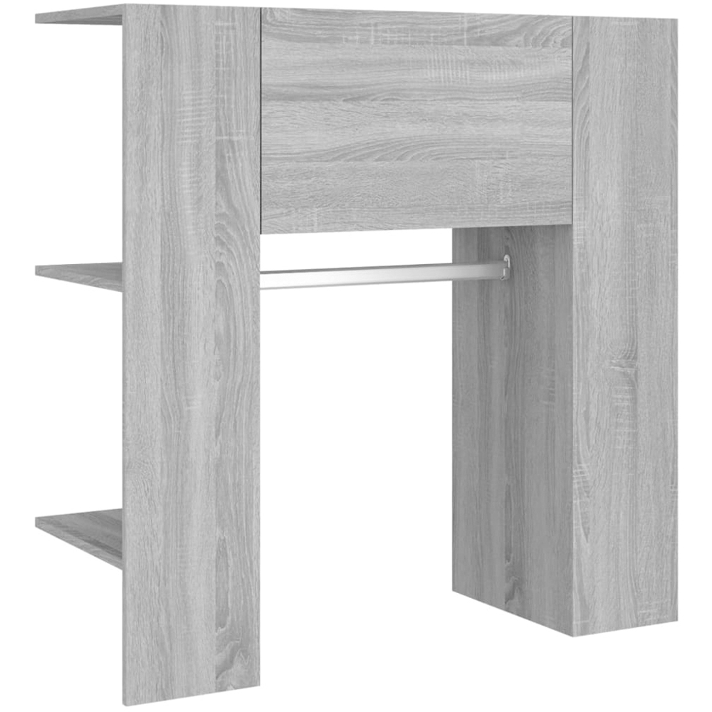 vidaXL Single Door 2 Shelf Grey Sonoma Hallway Cabinet with Rail Image 6