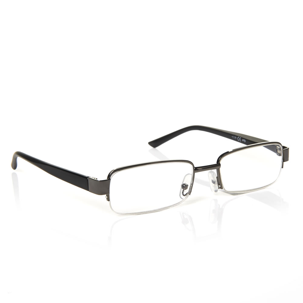 Wilko Metal Semi Rimless Reading Glasses 3.5 Image