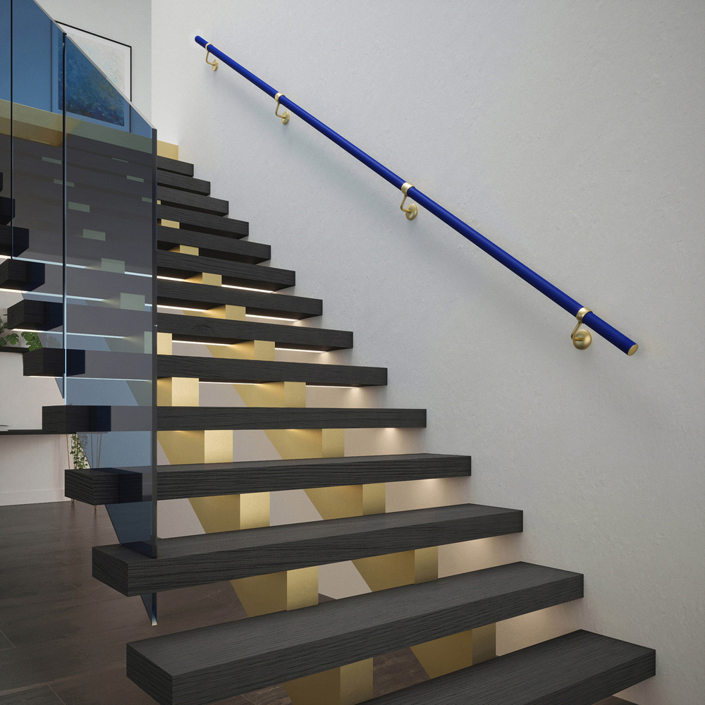 Rothley Deep Blue Stair Handrail Kit 3.6m Image 1