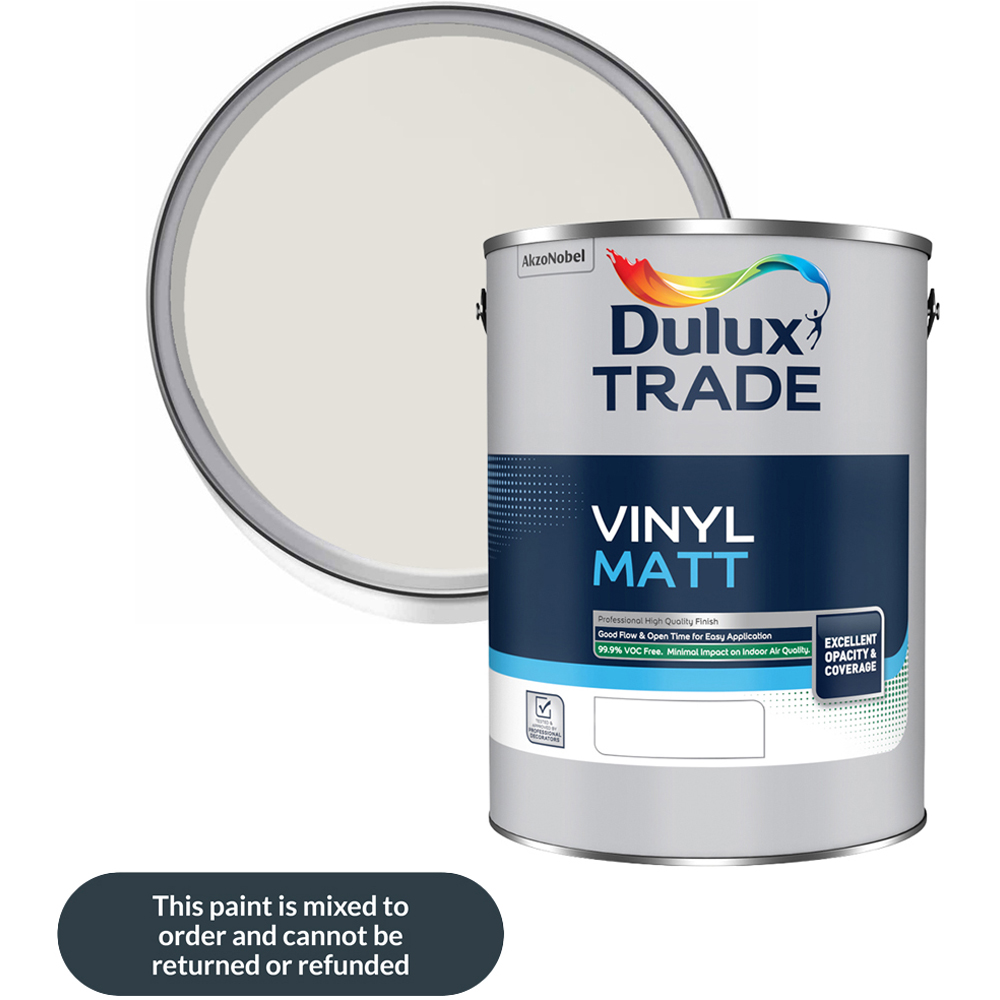 Dulux Trade Soft Muslin Walls and Ceilings Vinyl Matt Paint 5L Image 1
