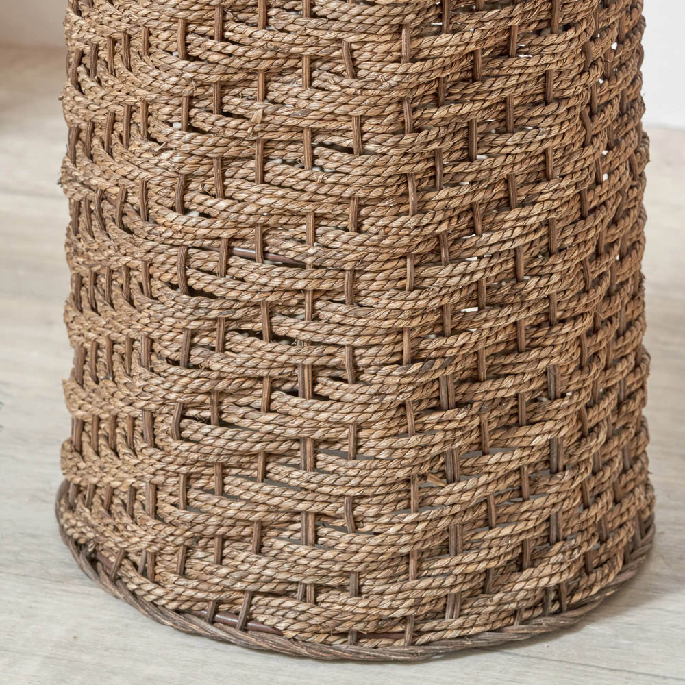 Pacific Lifestyle Andros Brown Woven Seagrass Floor Lamp Image 4