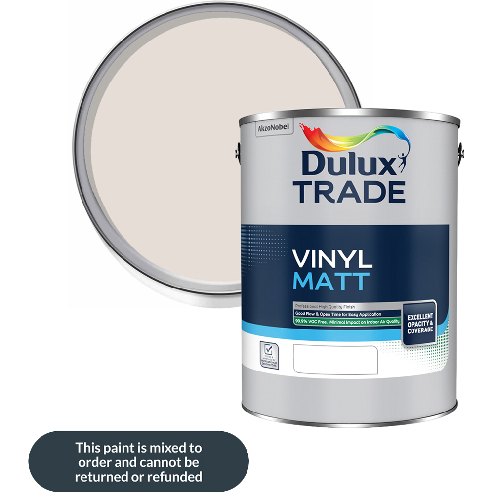 Dulux Trade Pale Nutmeg Walls and Ceilings Vinyl Matt Paint 5L Image 1