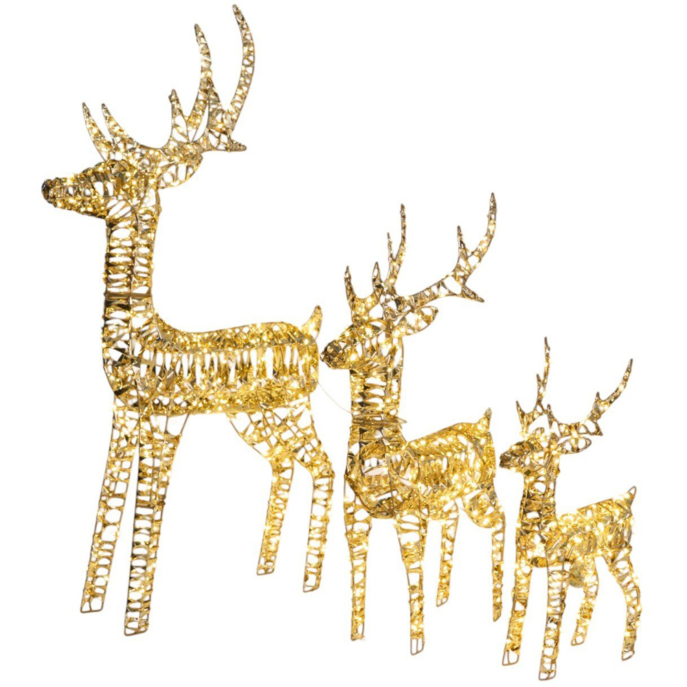LED Reindeer Family - Gold Image 3
