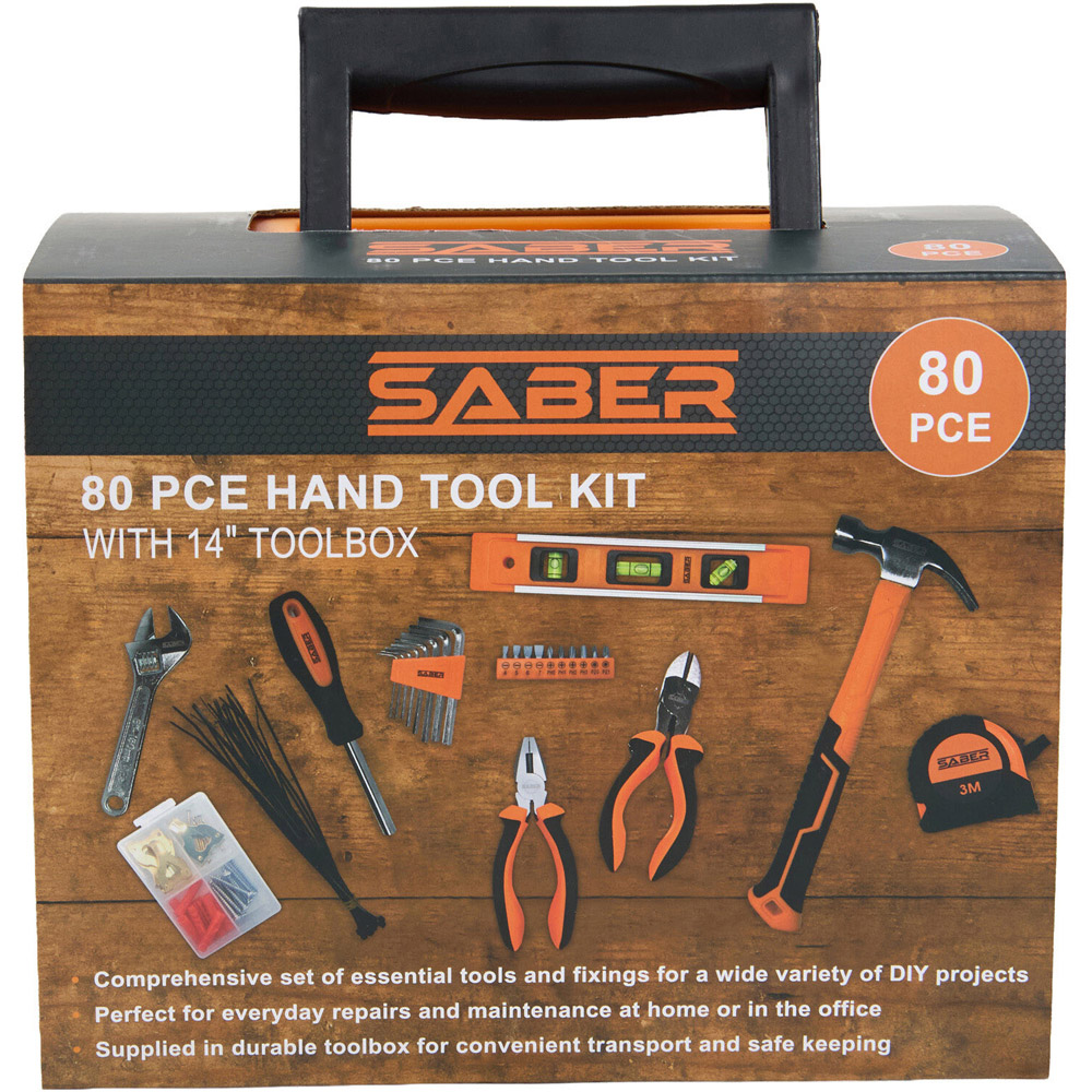 Saber 80pcs Hand Tool Kit Image 3