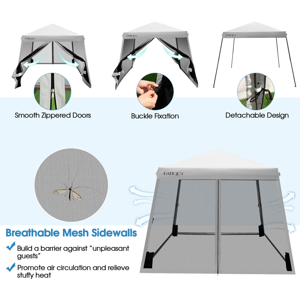 Costway Grey Pop Up Mesh Canopy Image 6