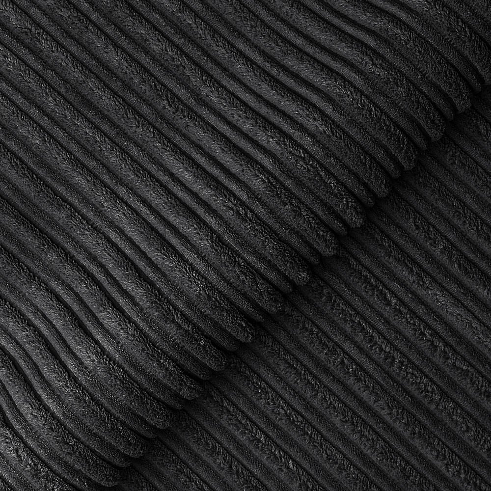 Luxor 4 Seater Black Jumbo Cord Right Hand Facing Scatter Back L Shaped Corner Sofa Set Image 4