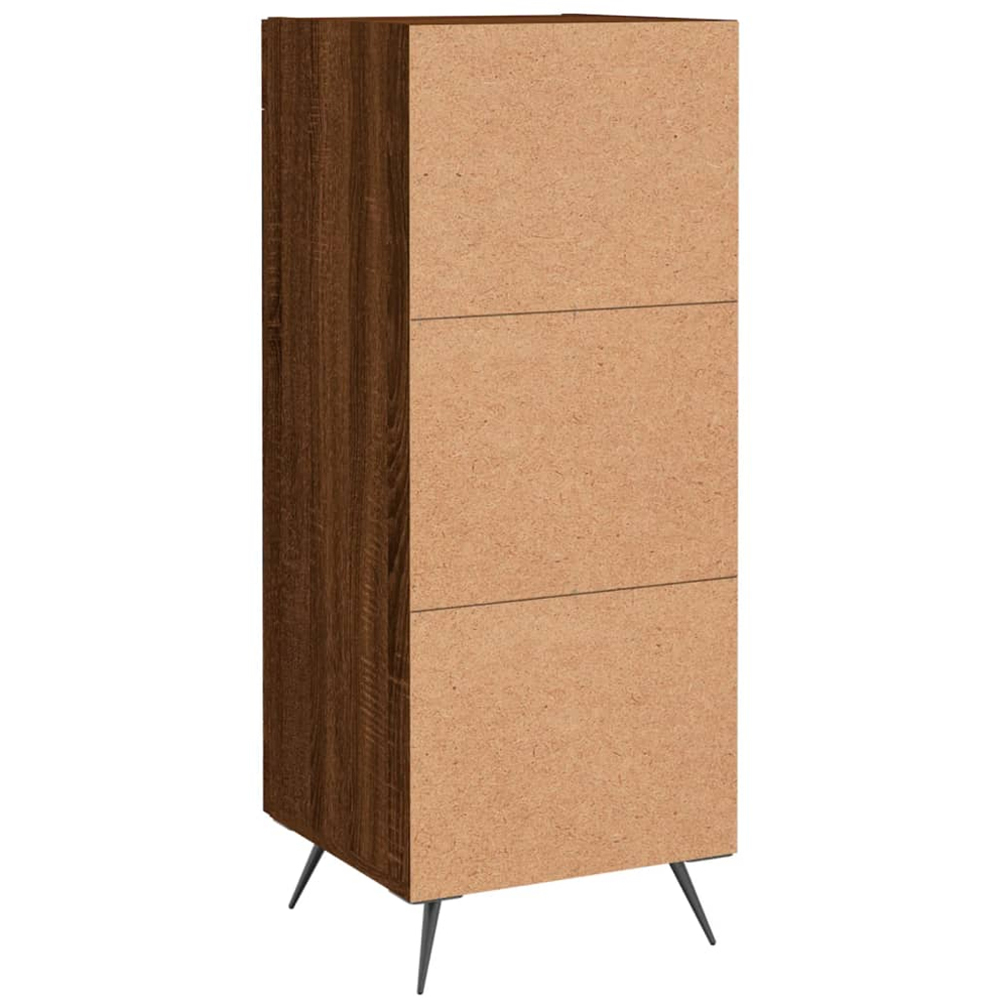 vidaXL Single Door Brown Oak Sideboard Image 8