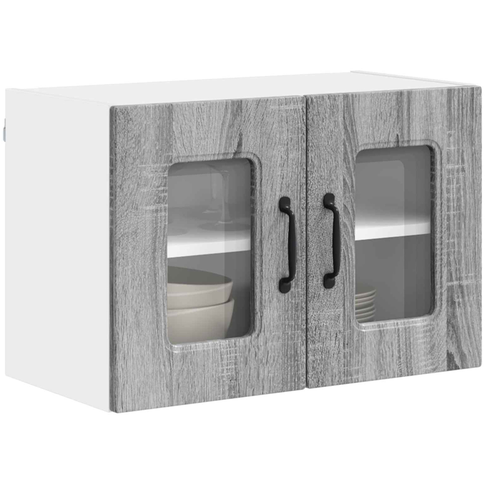 vidaXL Kalmar 2 Door Grey Sonoma Wall Kitchen Cabinet Image 3