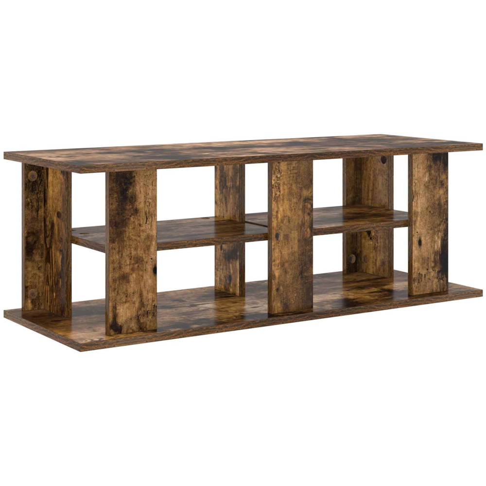 vidaXL 2 Shelf Smoked Oak TV Stand Image 7