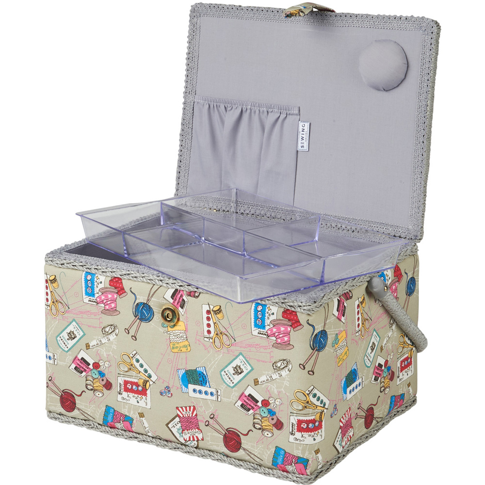 Sewing Online Summer Notions Design Large Sewing Box with Carry Handle Image 2