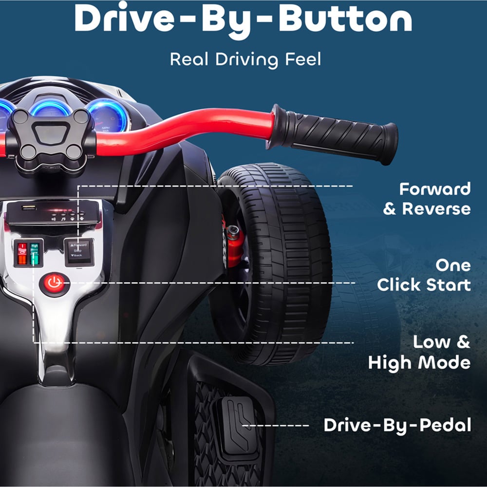 AIYAPLAY Kids Black Ride On Electric ATV Quad Bike 12V Image 5