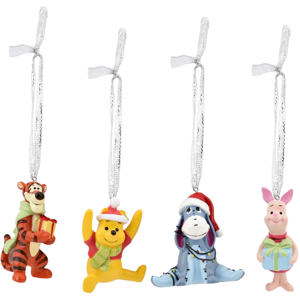 Disney Winnie the Pooh Christmas Tree Ornaments 4 Pack Image 1