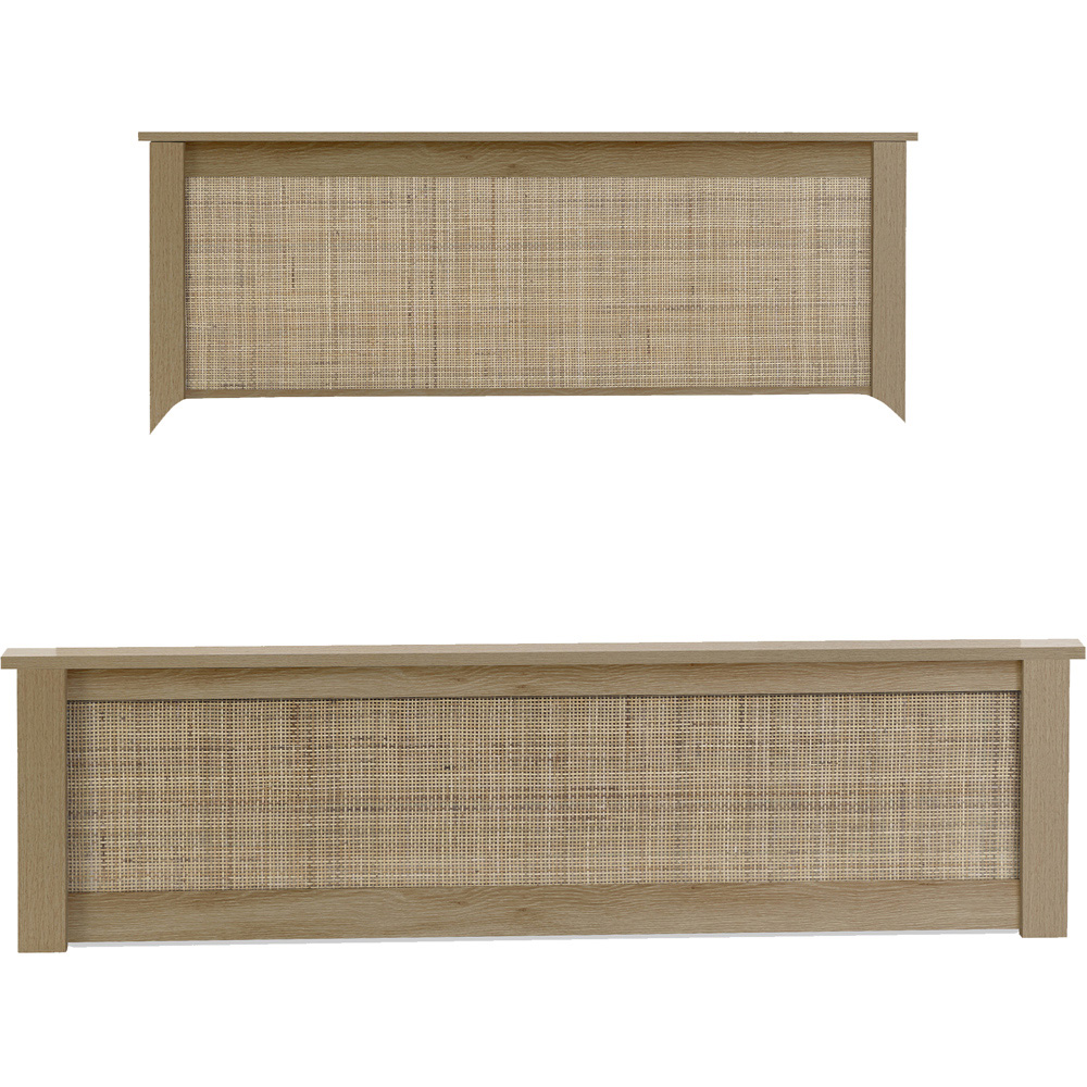 Julian Bowen Padstow Ottoman King Size Oak Bed Frame Image 3