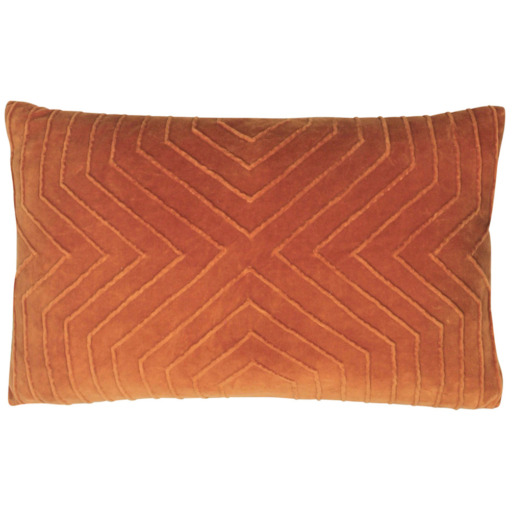 furn. Mahal Rust Geometric Cushion Image 1