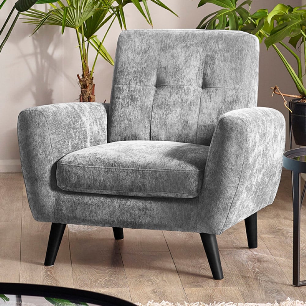 Julian Bowen Monza Dove Fabric Compact Chair Image 1