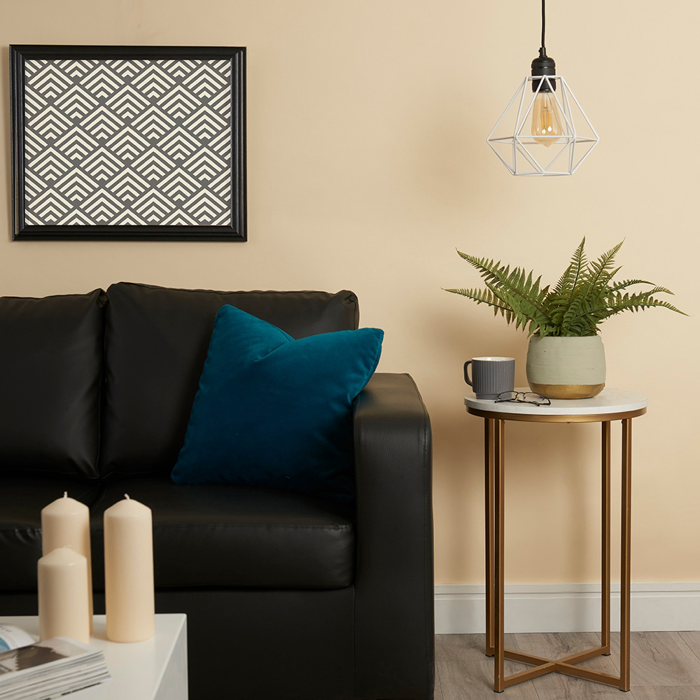 ValueLights Diablo White Industrial Wire Frame Pendant Shade Image 2