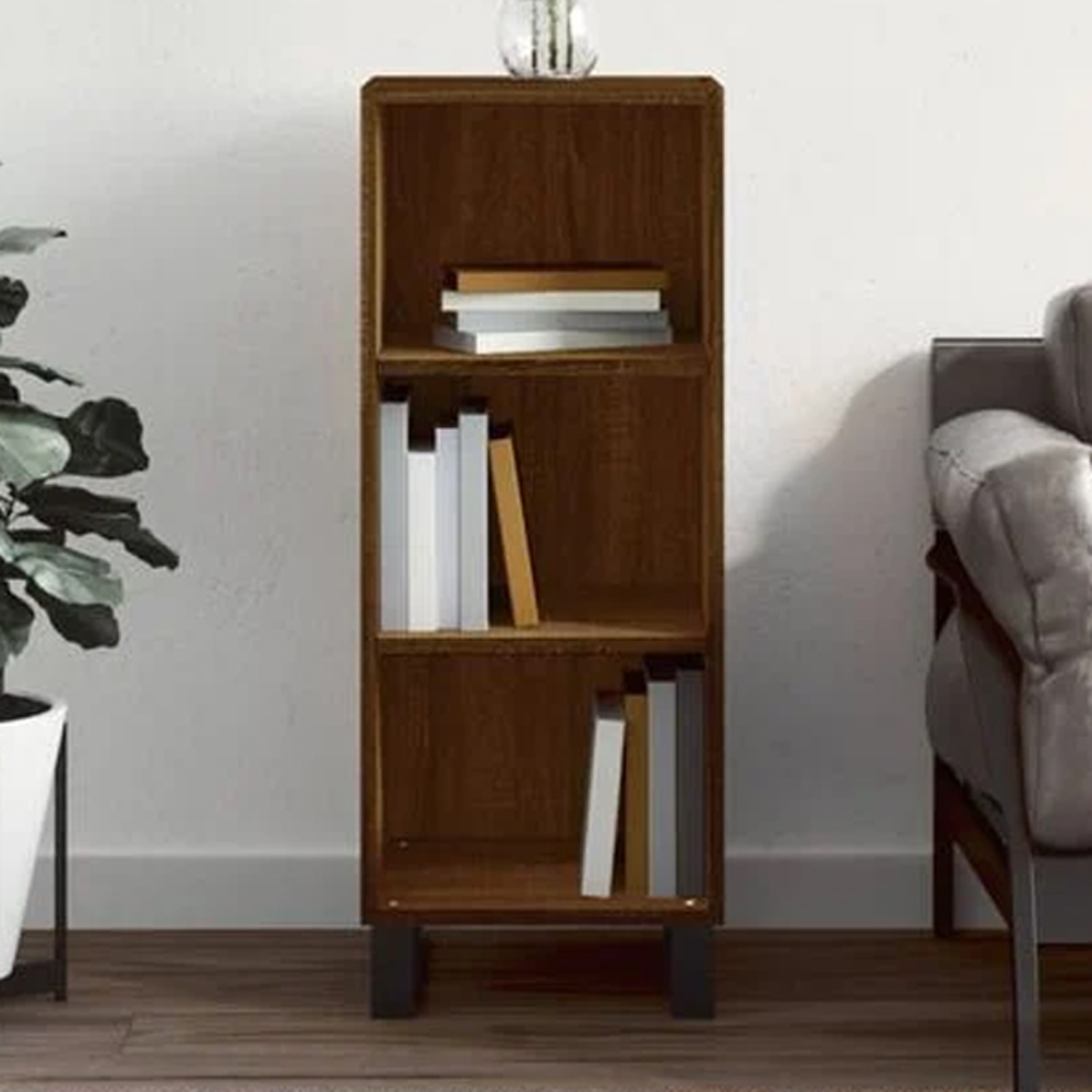 vidaXL 3 Shelf Brown Oak Sideboard Image 1