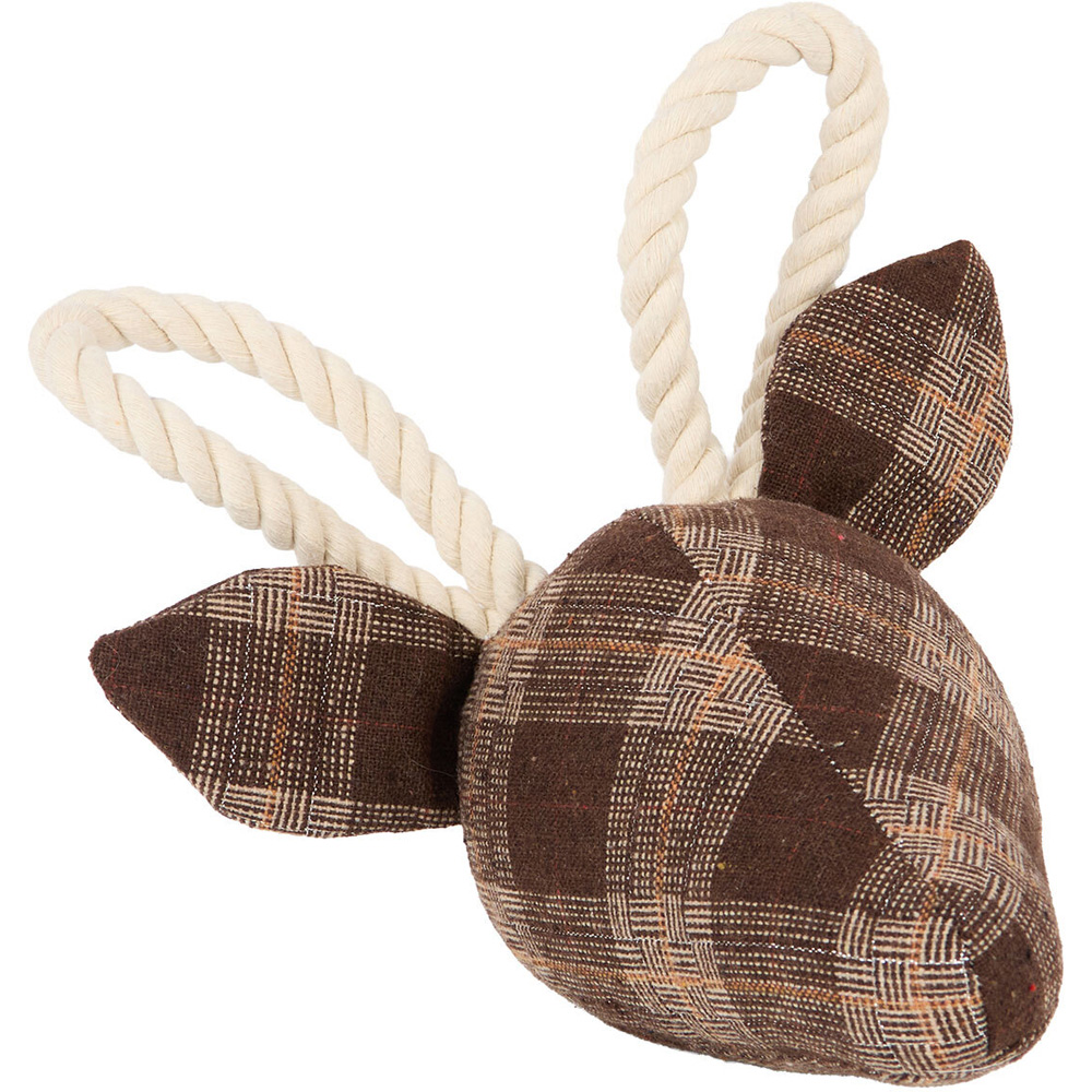 Heritage Stag Dog Toy Brown Image 1